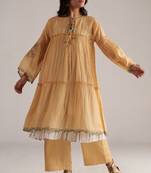 Apricot cream kota silk co-ord set