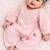 Baby pink embroidered pure soft georgette angrakha set
