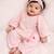 Baby pink embroidered pure soft georgette angrakha set