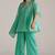 Bright aqua kota silk co-ord set