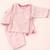 Baby pink embroidered pure soft georgette angrakha set