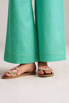Bright aqua kota silk co-ord set 4