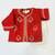 Red embroidered pure chanderi kurta set