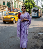  lavender handloom tissue saree