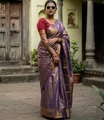  sunehri rush gold & pink handloom tissue saree