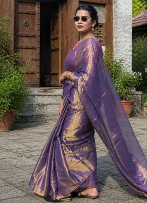  sunehri rush gold & pink handloom tissue saree 4