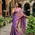 midnight melt copper & blue handloom tissue saree