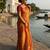  orange glow orange handloom tissue saree