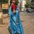  aqua ocean blue handloom tissue saree