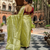 lime yellow handloom tissue saree
