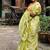 lime yellow handloom tissue saree