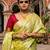 lime yellow handloom tissue saree