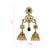 Gold Plated Multicolor Stone Traditional Jhumka Earrings for Women with Pearl Drops 
