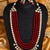 Multi layer pearl beaded kundan gold plated necklace set