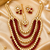 Designer Multi Strand Beaded Kundan Gold Plated Necklace Set