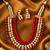Multi Layer Moti Beaded Kundan Necklace Set Gold Plated