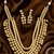 Party Wear Pearl Beaded Kundan Multi Layer Necklace Set