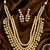 Party Wear Pearl Beaded Kundan Multi Layer Necklace Set