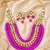 Kundan beaded multi layer haar necklace set