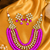 Kundan beaded multi layer haar necklace set