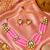 Gold plated beaded kundan choker necklace set