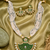 Gold plated kundan beaded meenakari necklace