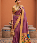 Magenta Color zari weawing Work Silk Saree