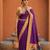 Purple Color zari weawing Work Silk Saree