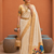 White Color zari weawing Work Silk Saree