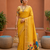 Yellow Color zari weawing Work Silk Saree