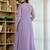 Designer lavender chanderi silk embroidered ethnic suit set with dupatta