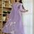 Designer lavender chanderi silk embroidered ethnic suit set with dupatta