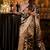 Beige printed vichitra silk bollywood saree with blouse