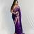 purple embroidered georgette saree with blouse