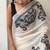 white printed soft cotton  saree with blouse