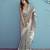 Aarzoo soft linen silk blend saree with chikankari weaved border 