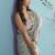 Aarzoo soft linen silk blend saree with chikankari weaved border 