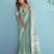 Aarzoo soft linen silk blend saree with chikankari weaved border 