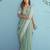Aarzoo soft linen silk blend saree with chikankari weaved border 