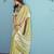 Aarzoo soft linen silk blend saree with chikankari weaved border 