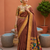 Brown Color zari weawing work Silk Saree