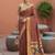 Brown Color zari weawing work Silk Saree