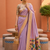 Lavender Color zari weawing work Silk Saree