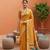 Mustard Color zari weawing work Silk Saree