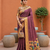 Violet Color zari weawing work Silk Saree