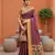 Violet Color zari weawing work Silk Saree