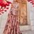 Mauve embroidered chiffon co ord set