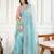 New trendy  stylish wedding wear crunchy silk saree