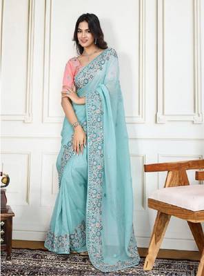 wedding wear crunchy silk saree 2