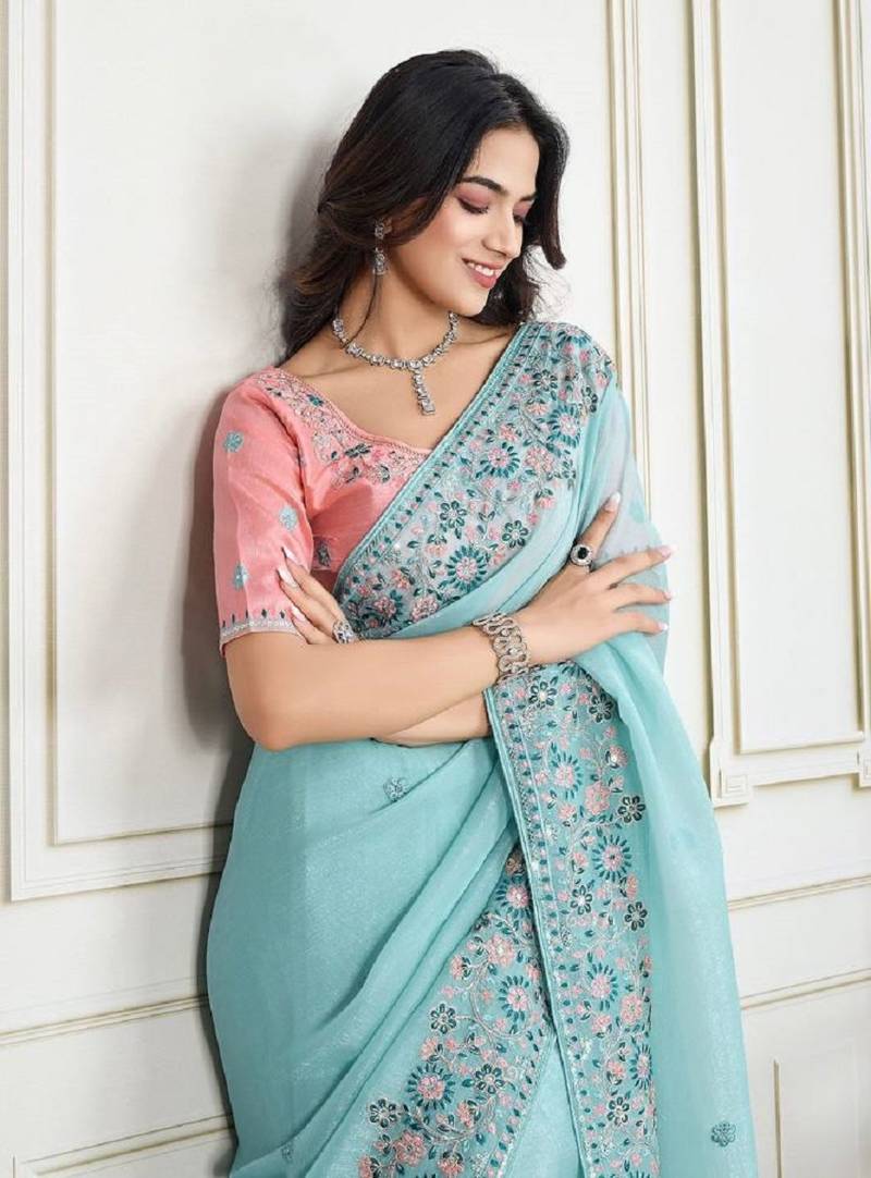  wedding wear crunchy silk saree